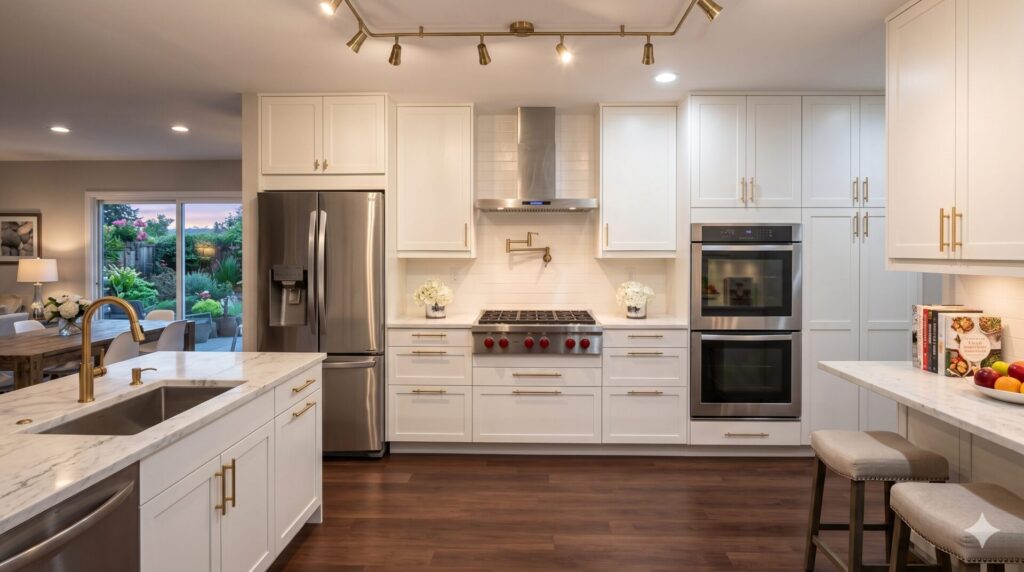 IKEA kitchen with existing appliances
